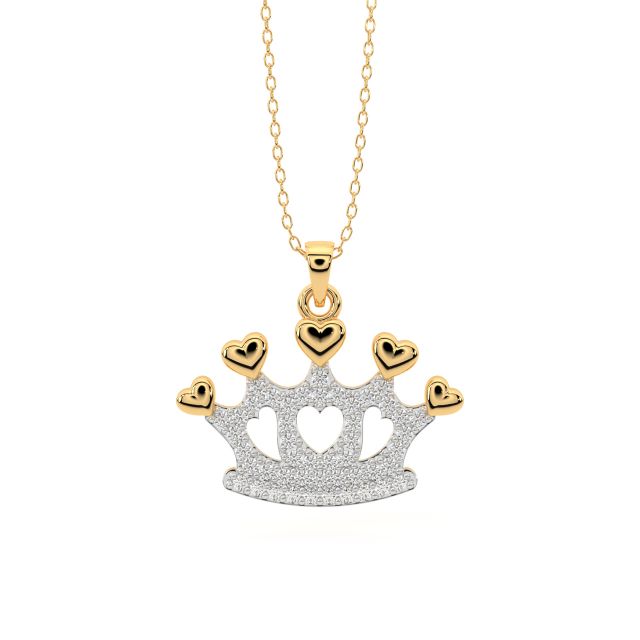Vaiga Crown Diamond Pendant